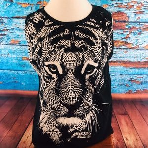 Workshop Black Wild Cat Jaguar Plus Size 2X
